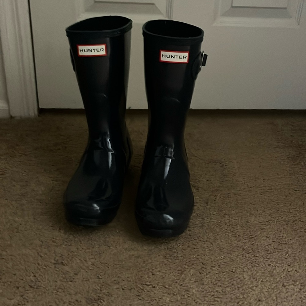 Hunter Navy Midcalf Rain boots